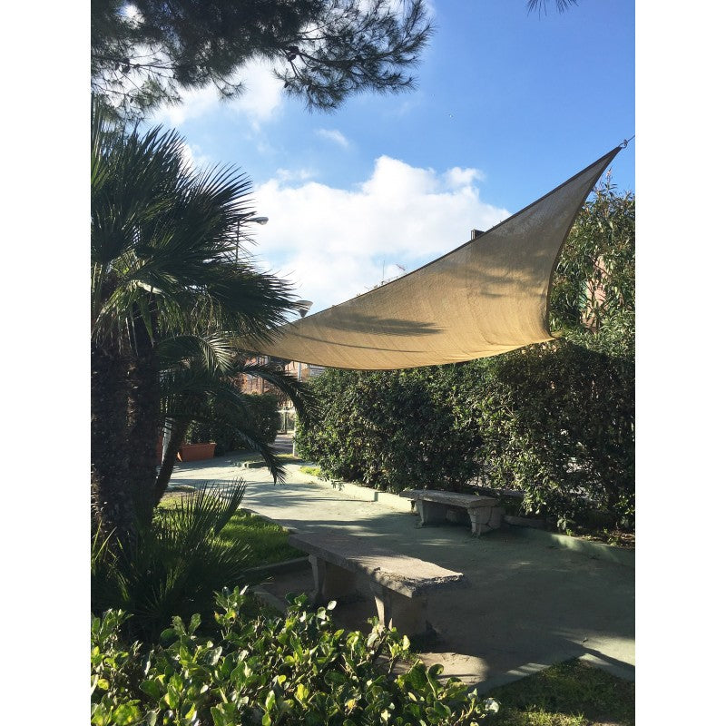 Tenda vela ecru triangolare 5x5 metri