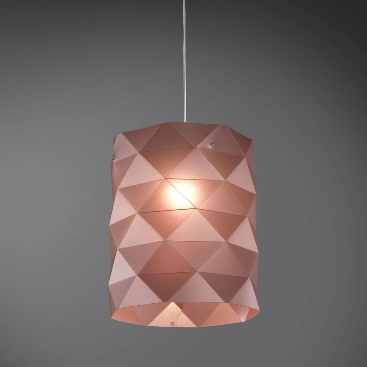 Rosa Metallaufhängung aus verchromtem Metall cm. 27 x 32 Stunden