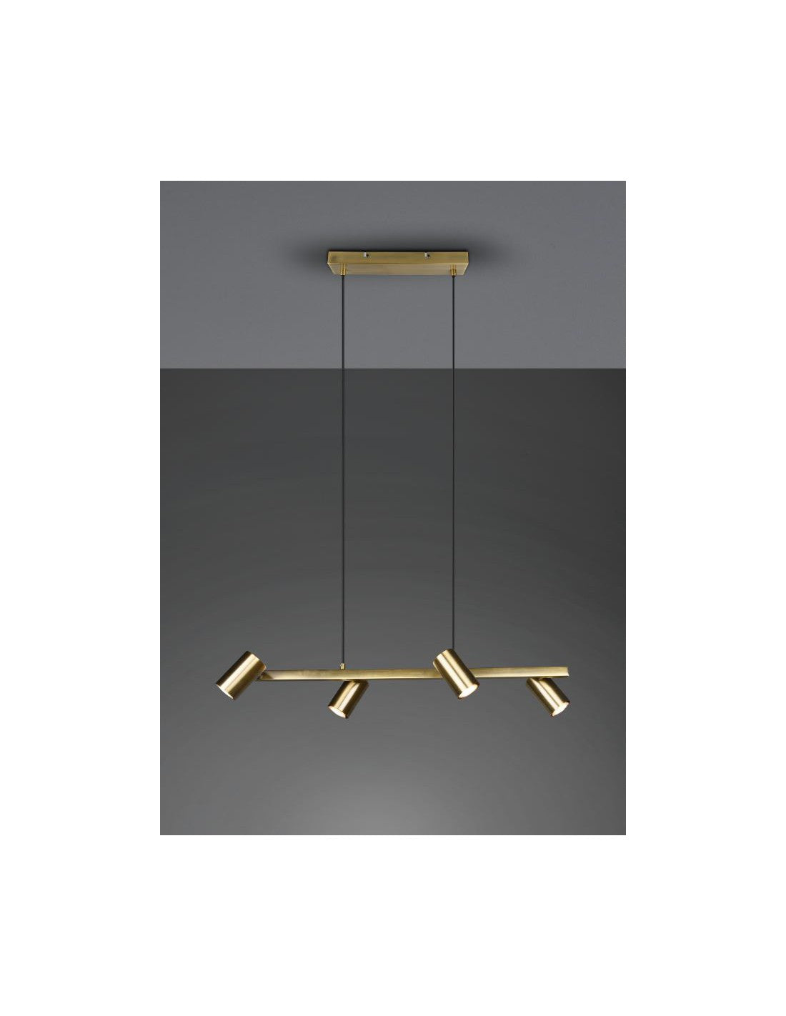 Aufhängung 4 verstellbare GU10-Strahler Marley Aged Brass Trio Lighting