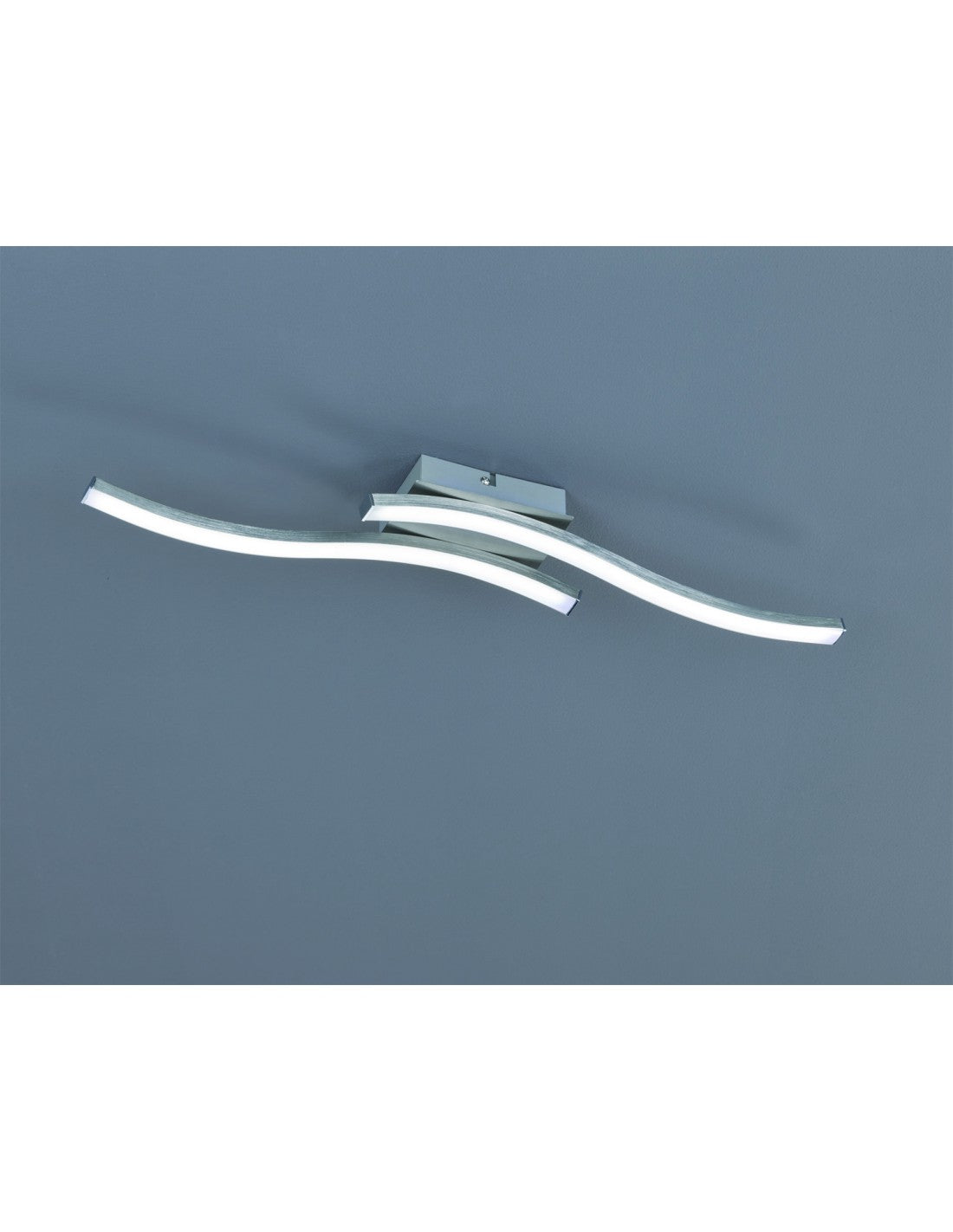 Plafoniera Moderna Design Dozy Led 3000k Route Nichel Trio Lighting