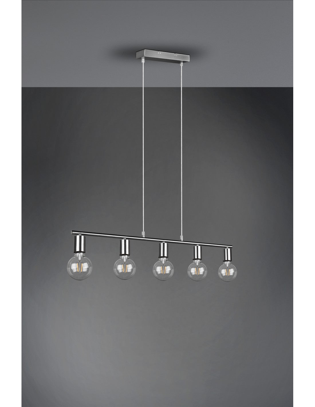 Pendelleuchte 5xE27 Vannes Nickel L82 cm Trio Lighting