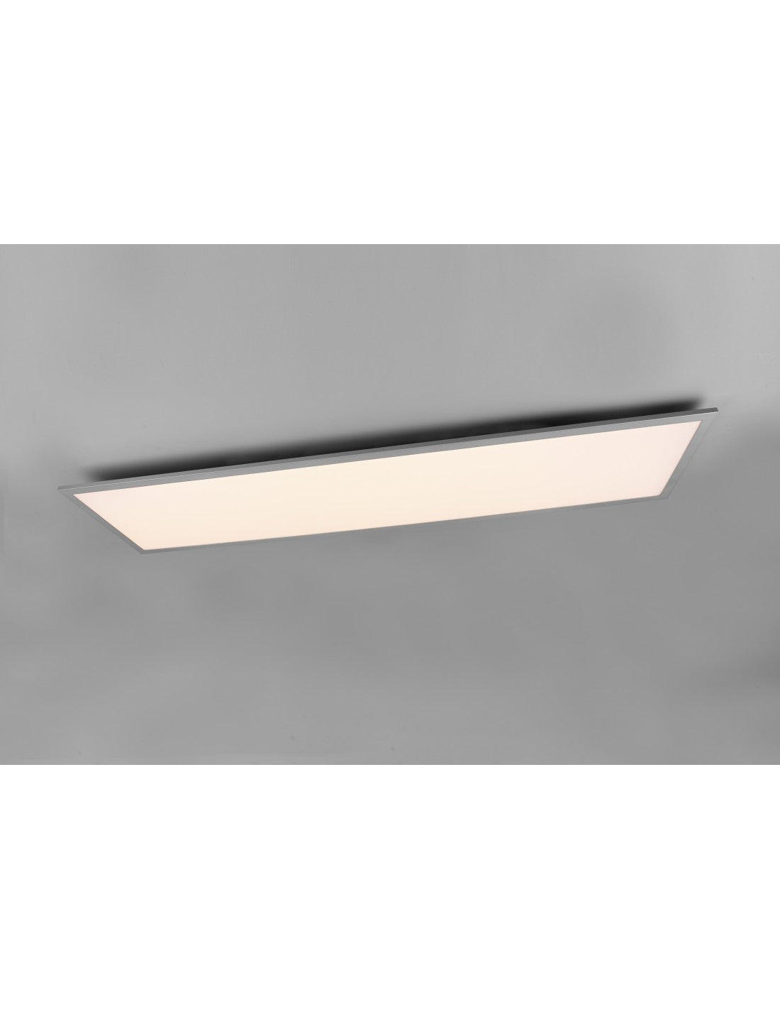 Moderne rechteckige Deckenleuchte mit LED-Dimmer, 34 W, Alpha Aluminium Trio Lighting