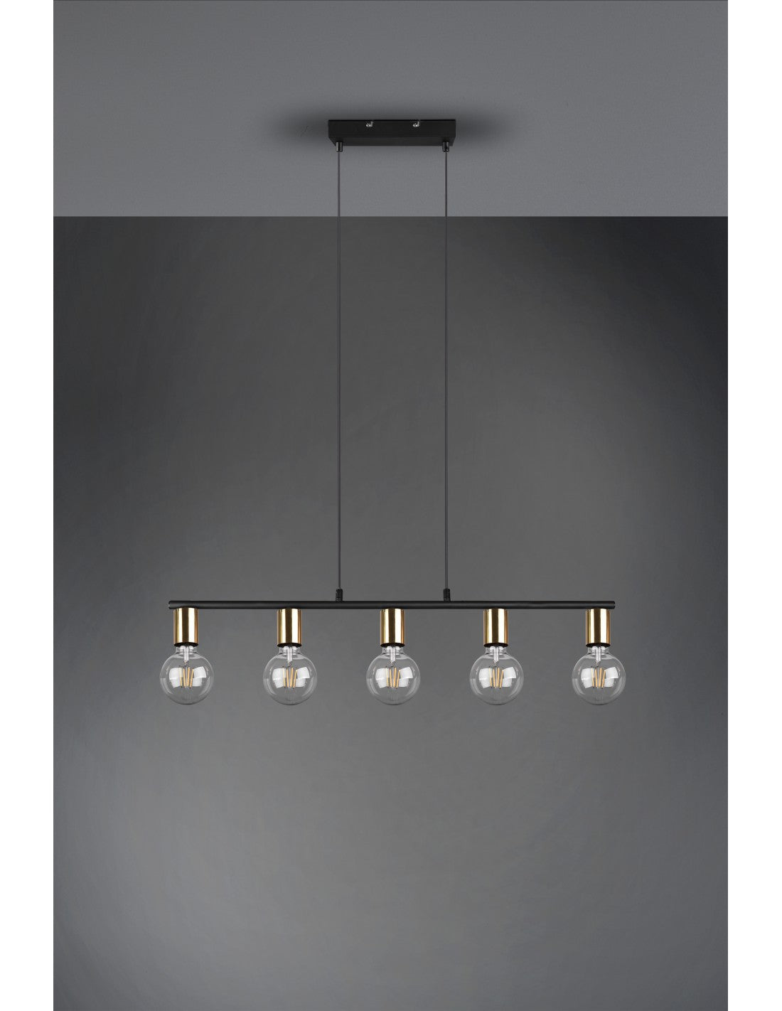 Pendelleuchte 5xE27 Vannes Messing L82 cm Trio Lighting