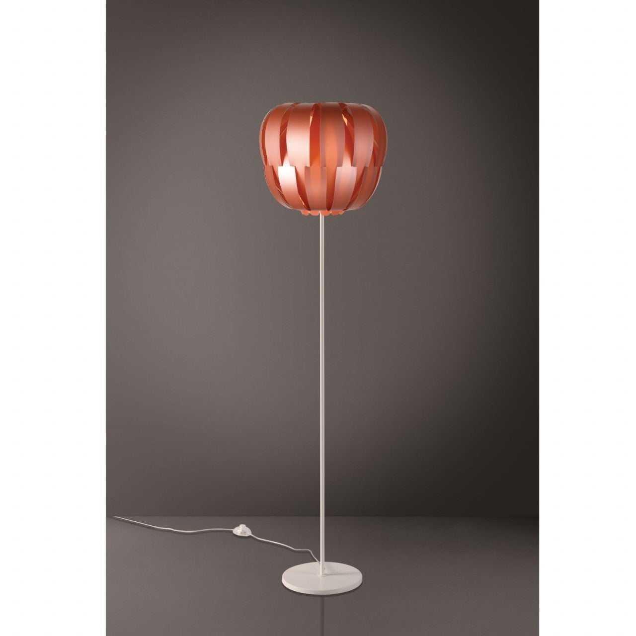 Kupfer Metallsockel und Stiel Stehlampe Cm. 42 x 172h