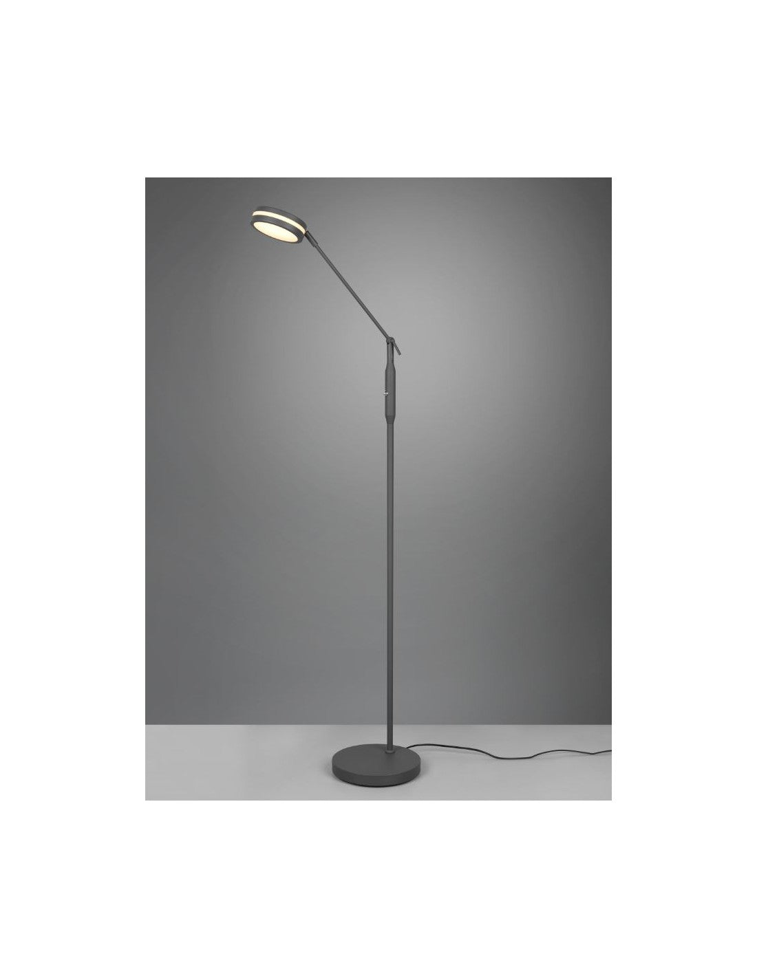 Lineare Stehleuchte Touch Led verstellbare Scheibe Franklin Anthrazit Trio Lighting