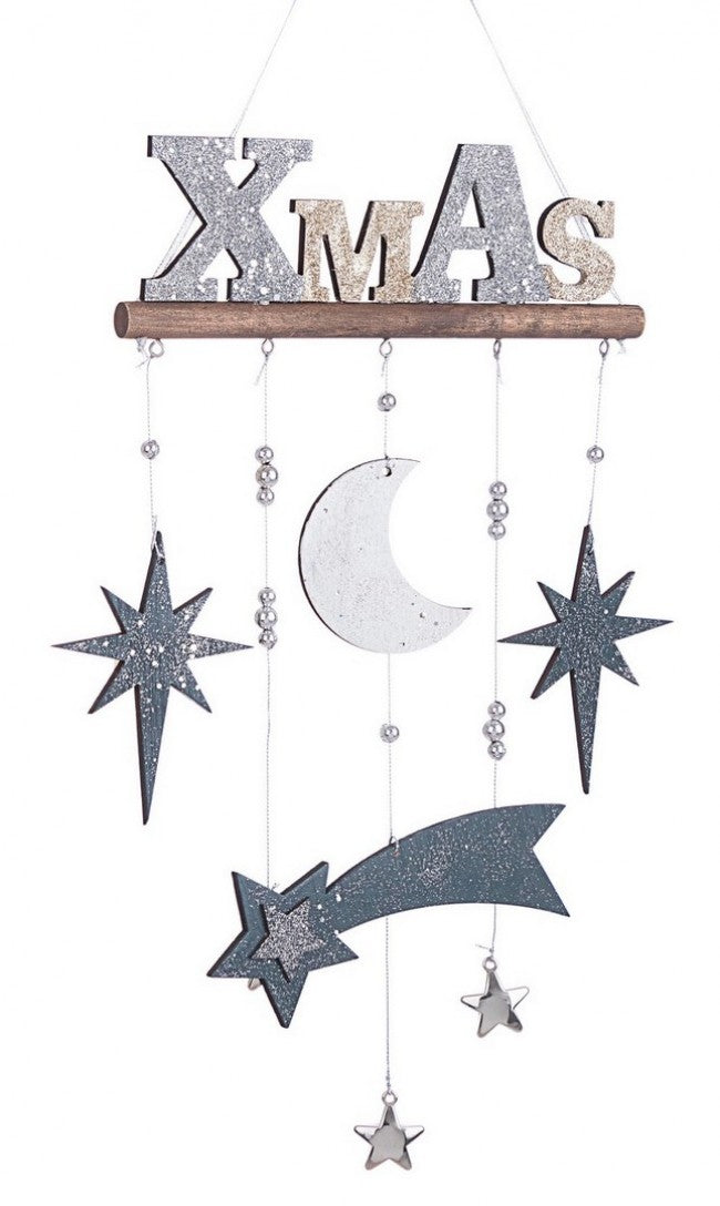 6x Dunkelheit Anhänger geschrieben Weihnachten Anthracit