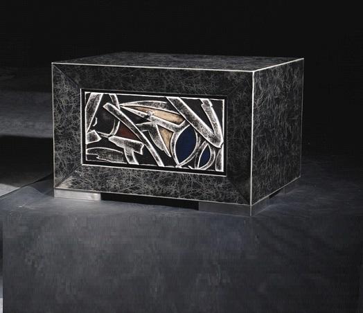 Couchtischplatte und Untergestell aus schwarzem Holz, 45x60x43h cm