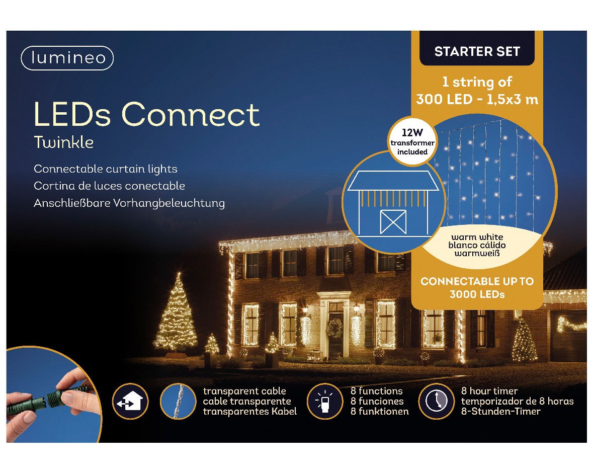 Vorhang Twinkle Connect Weihnachtslichtervorhang 300 LEDs