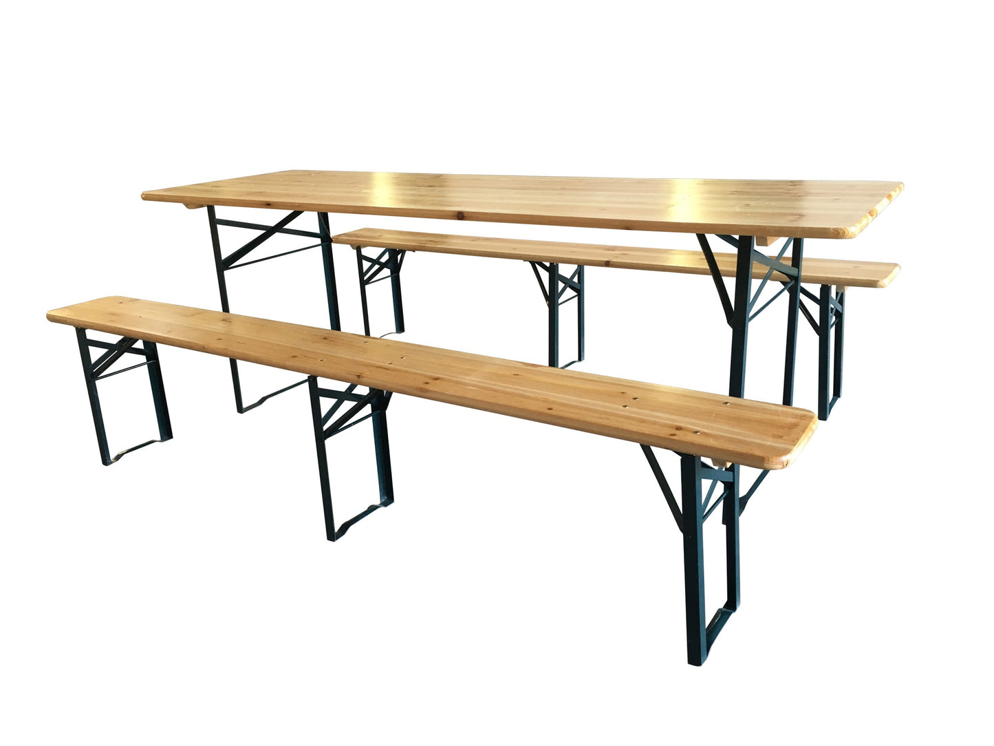 Brauerei-Set aus Holz und Metall cm. 220 x 70 x 76h