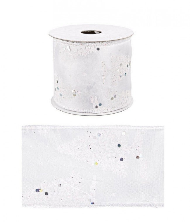 12x White Ribbon Pino Irid 4m Display12