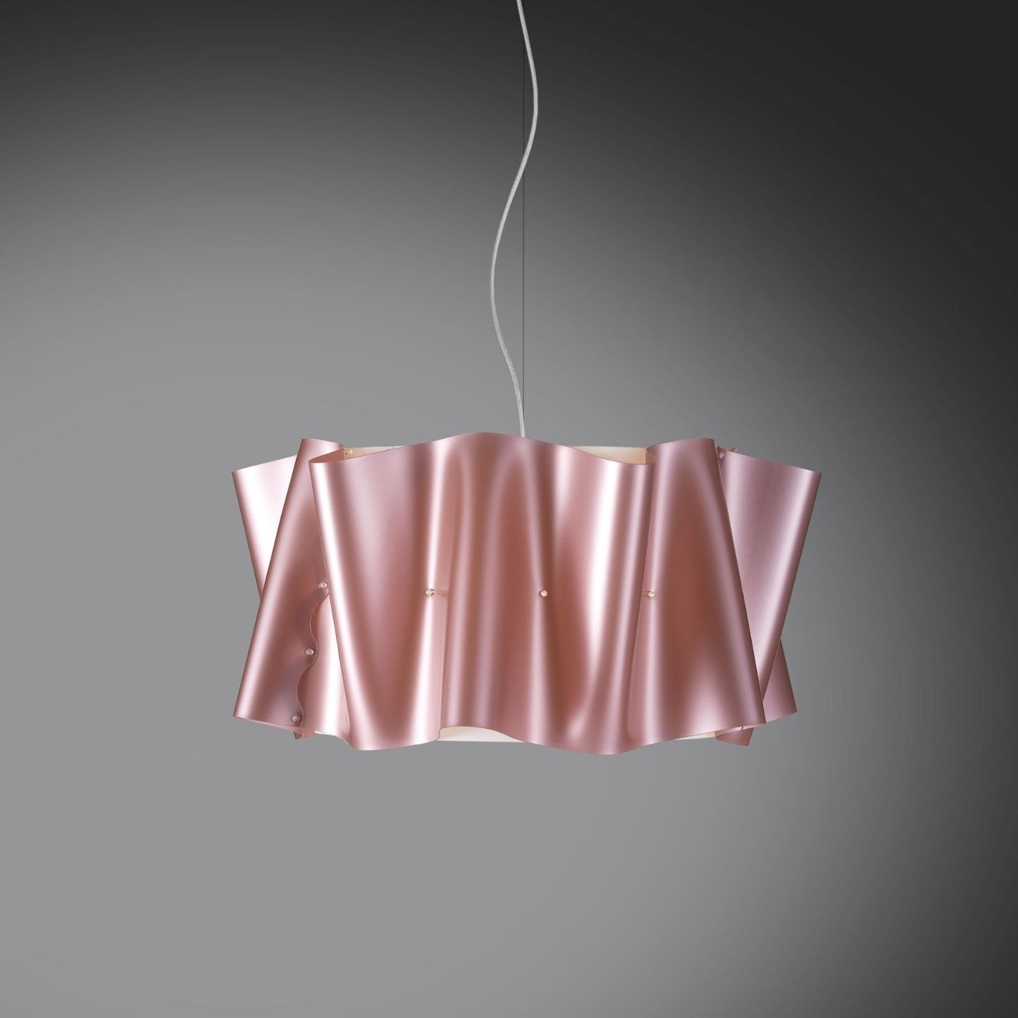 Pink Metal suspension in Metal Cromat Cm. 50 x 27h