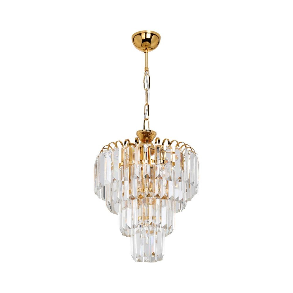 Miranda MDL3831 Deckenleuchte aus Glas und Gold mit 3 Leuchten