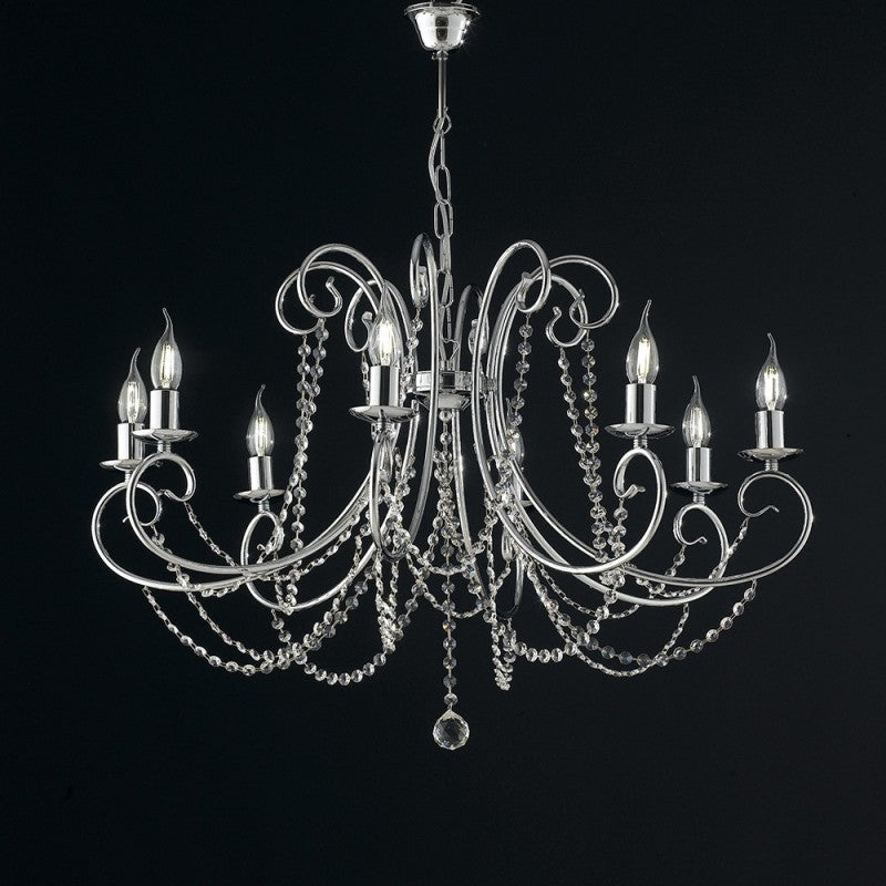 Lampenlampe Kromat acht Leuchten mit einer Strass 74x h58 cm