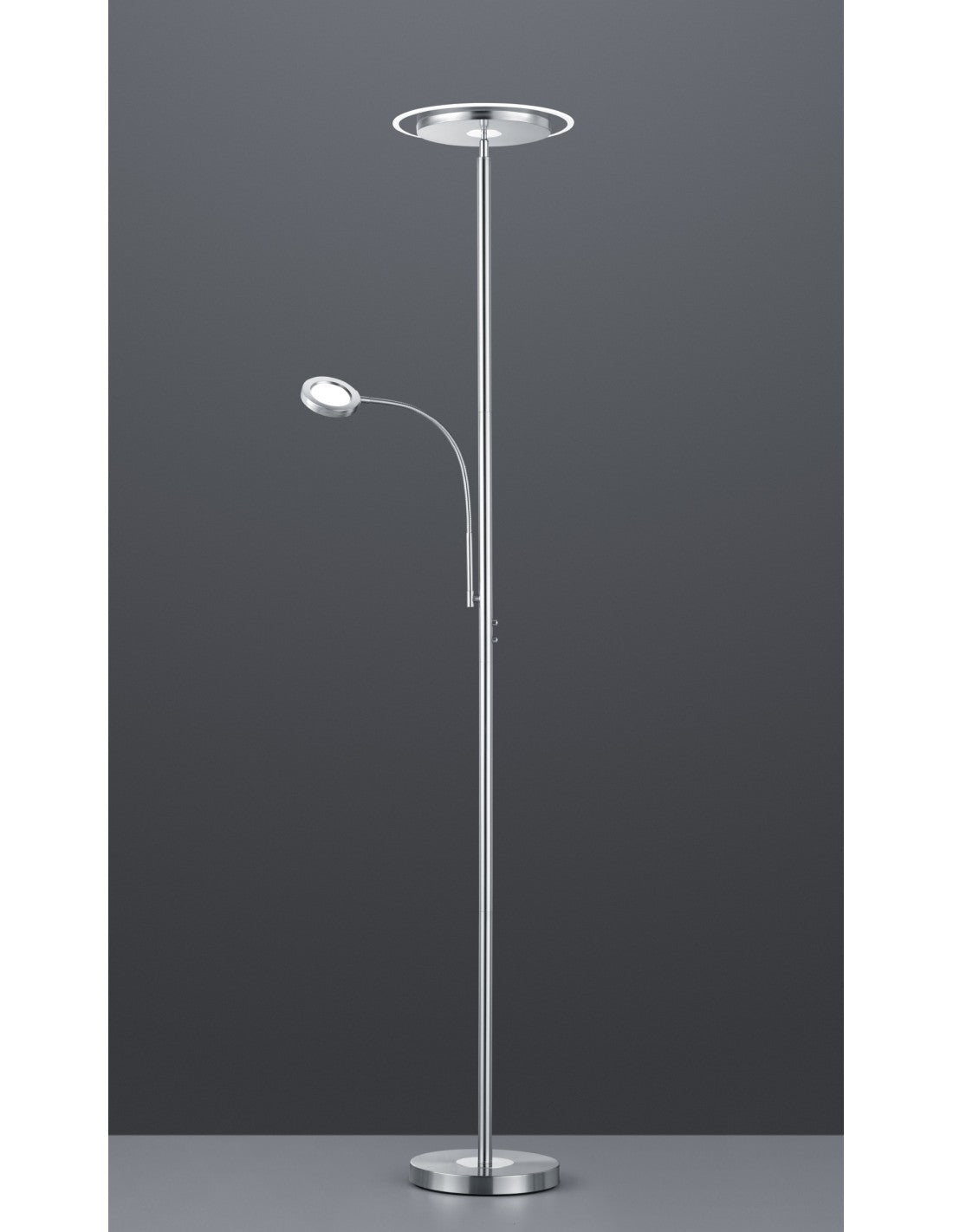 Piantana Led mit Luce Spot, Dilable Dimmerbare Ackbar Nichel Trio Lighting