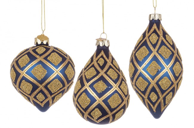 12x Anhänger VT Glint Blue Night