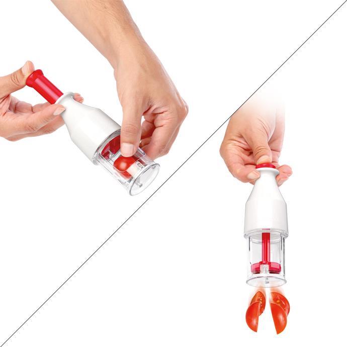 Handlicher Tomatenschneider