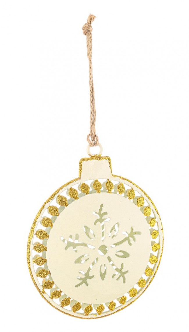 12x Flaky Oro Sphere Anhänger