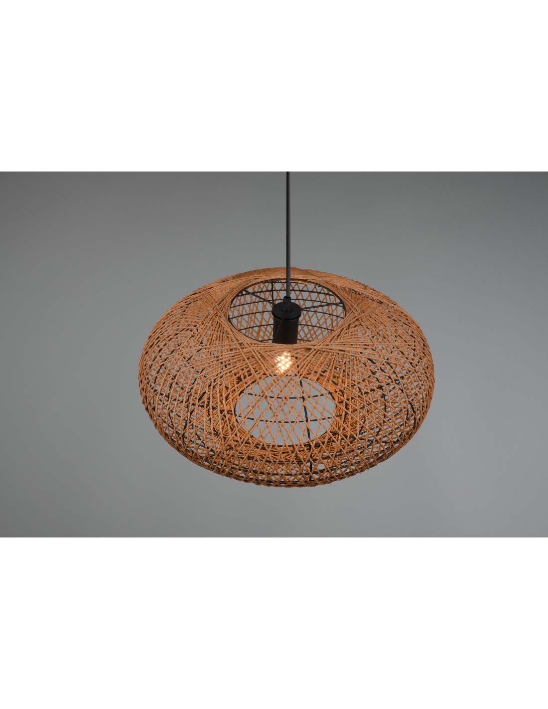 Aufhängung für den Ferienhaus-Lampenschirm aus Naturfasern Hedda Trio Lighting