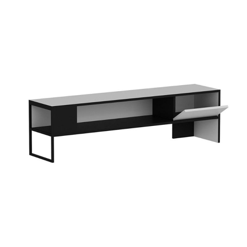 Concord schwarz-weißer TV-Ständer 150x35xh.42 cm.