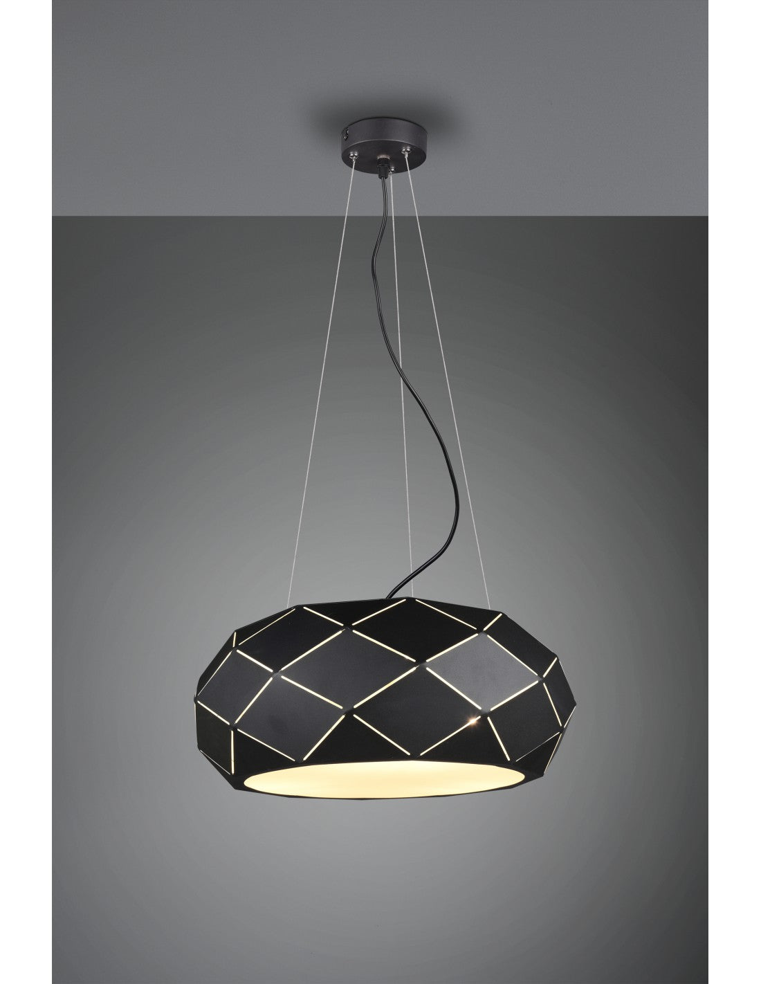 Pendelleuchte 3xE27 Zandor Schwarz Ø50 cm Trio-Beleuchtung