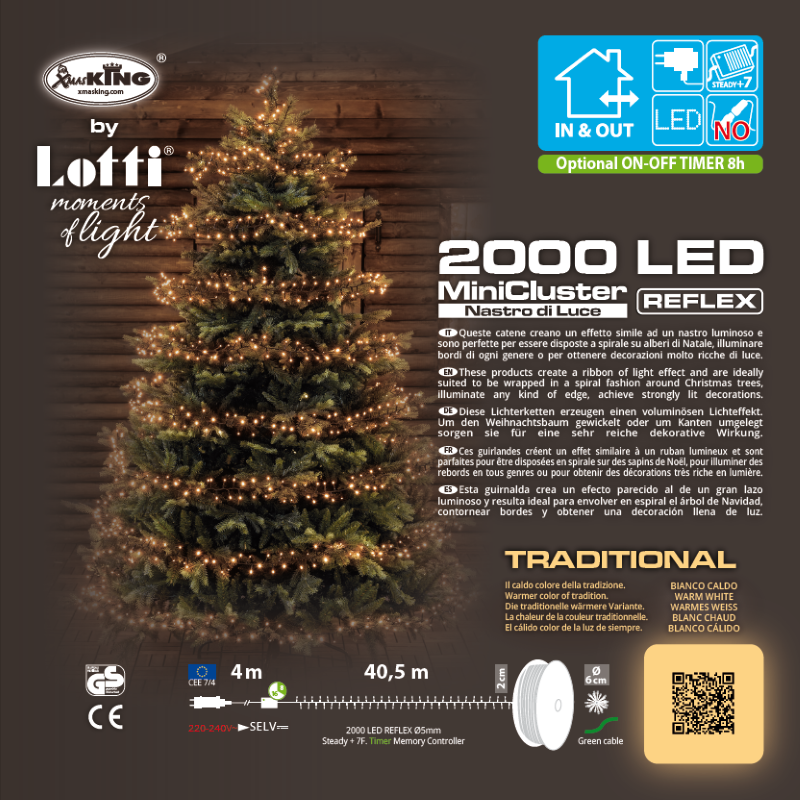 MiniCluster ø6cm 2000 LED TRADITIONAL 40,5m auf Rolle
