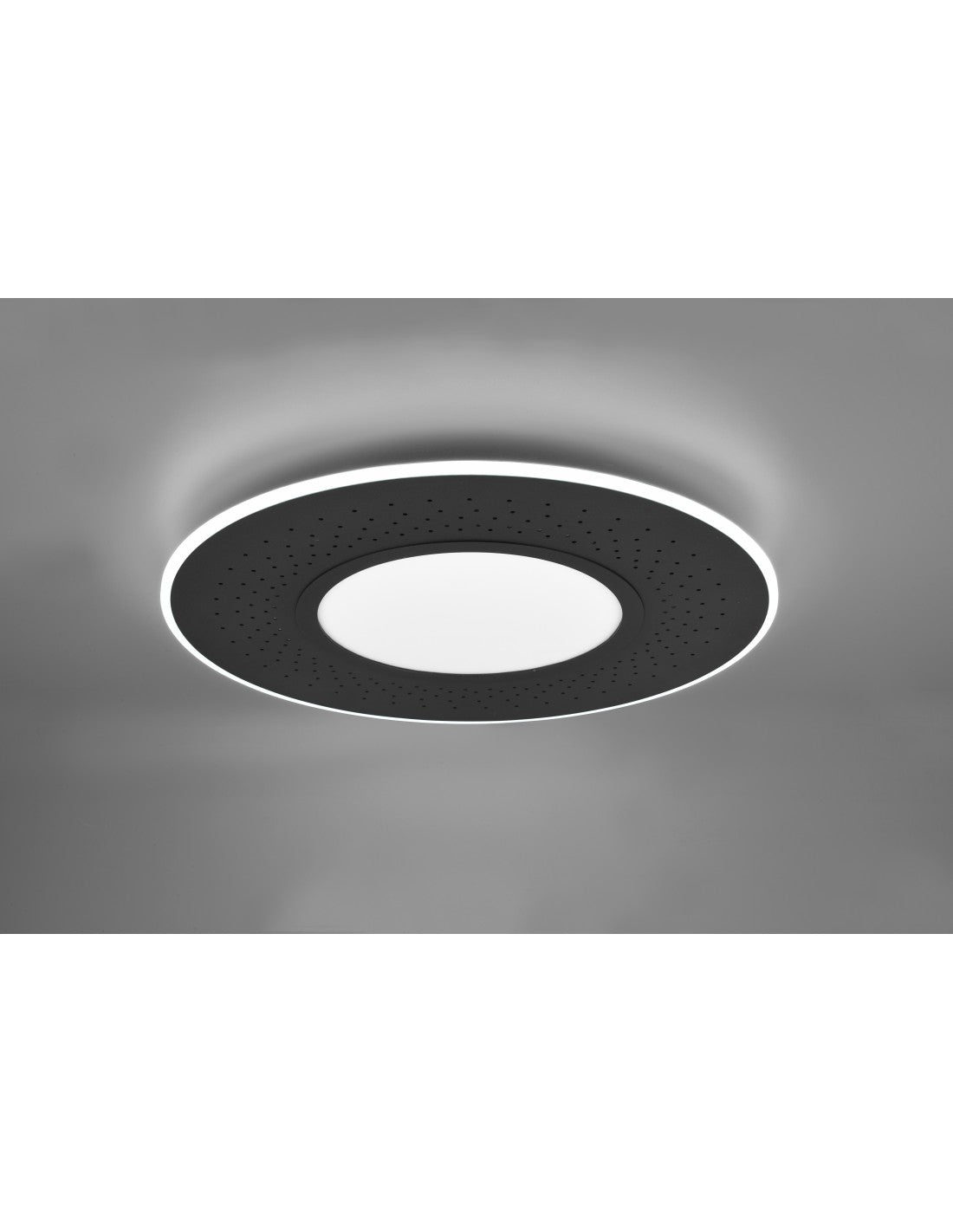 Große moderne Deckenleuchte Verus Black Led Dimmer 70w Trio Lighting