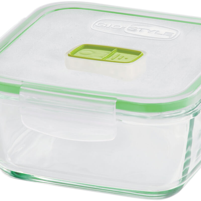 2In1 quadratischer Glasbehälter 0,8L