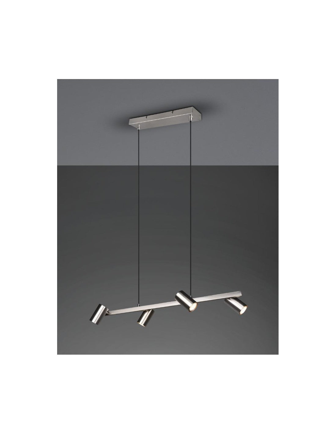 Suspension 4 Faretti Spot GU10 Orientable Marley Nichel Trio Lighting