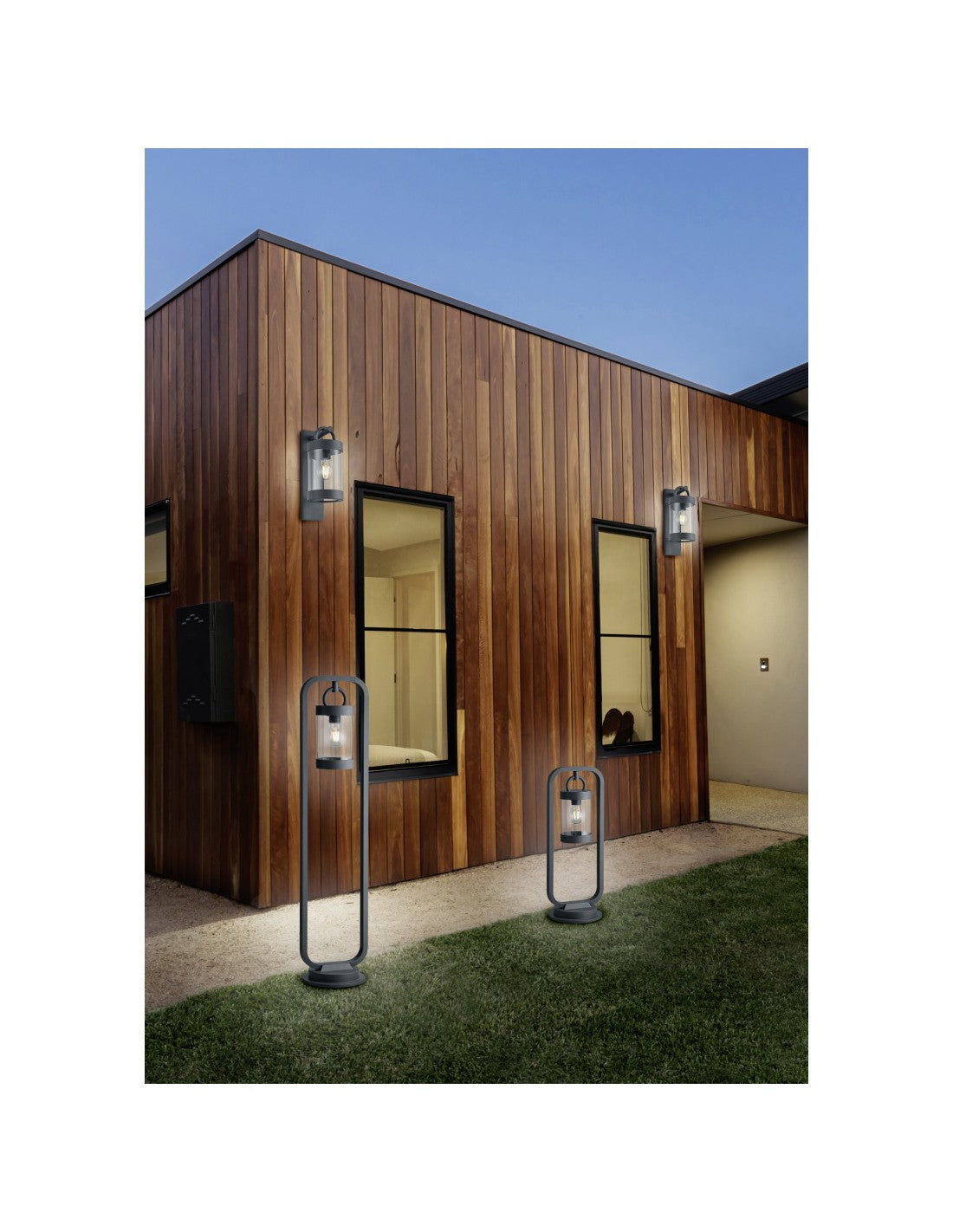 Esterno Sambesi Sambesi Anthrazit H60 cm IP44 Sensor Crepuskuläre Trio Lighting