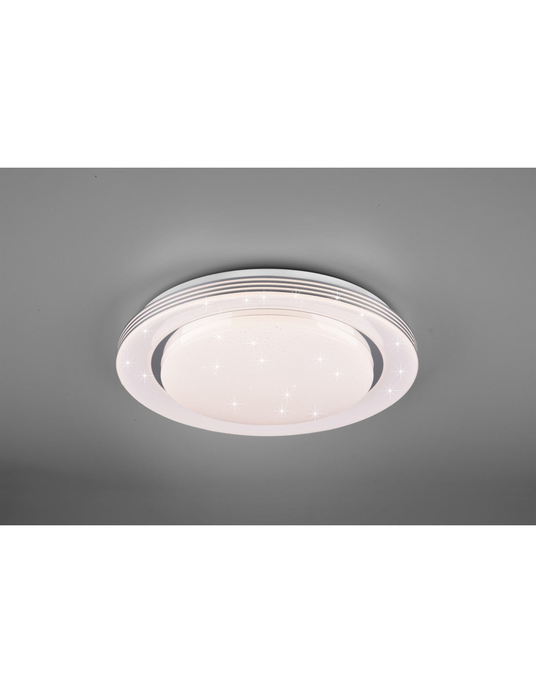Plafoniera Disco Moderna Atria Led 22w Dimmer Effetto Sterne Bianco Trio Lighting