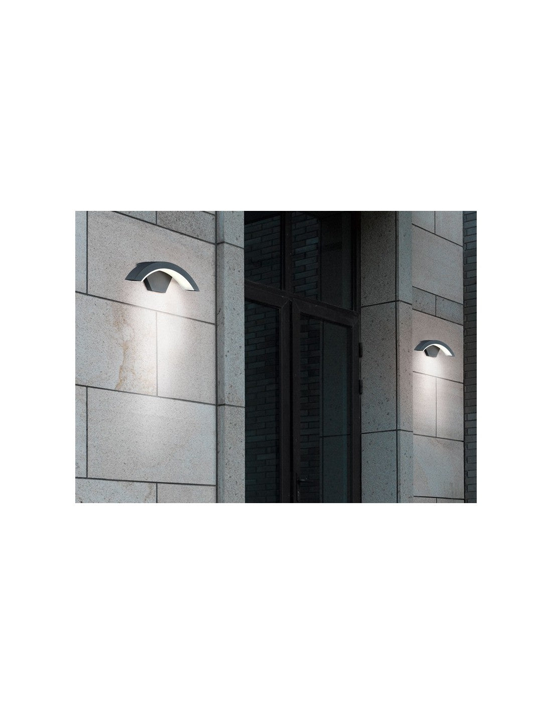 LED-Applikation Außenfassade Harlem Anthrazit IP54 Trio-Beleuchtung