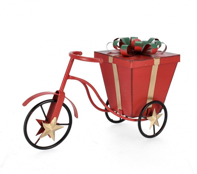 4x Dekoration 1p Santa Claus Fahrrad