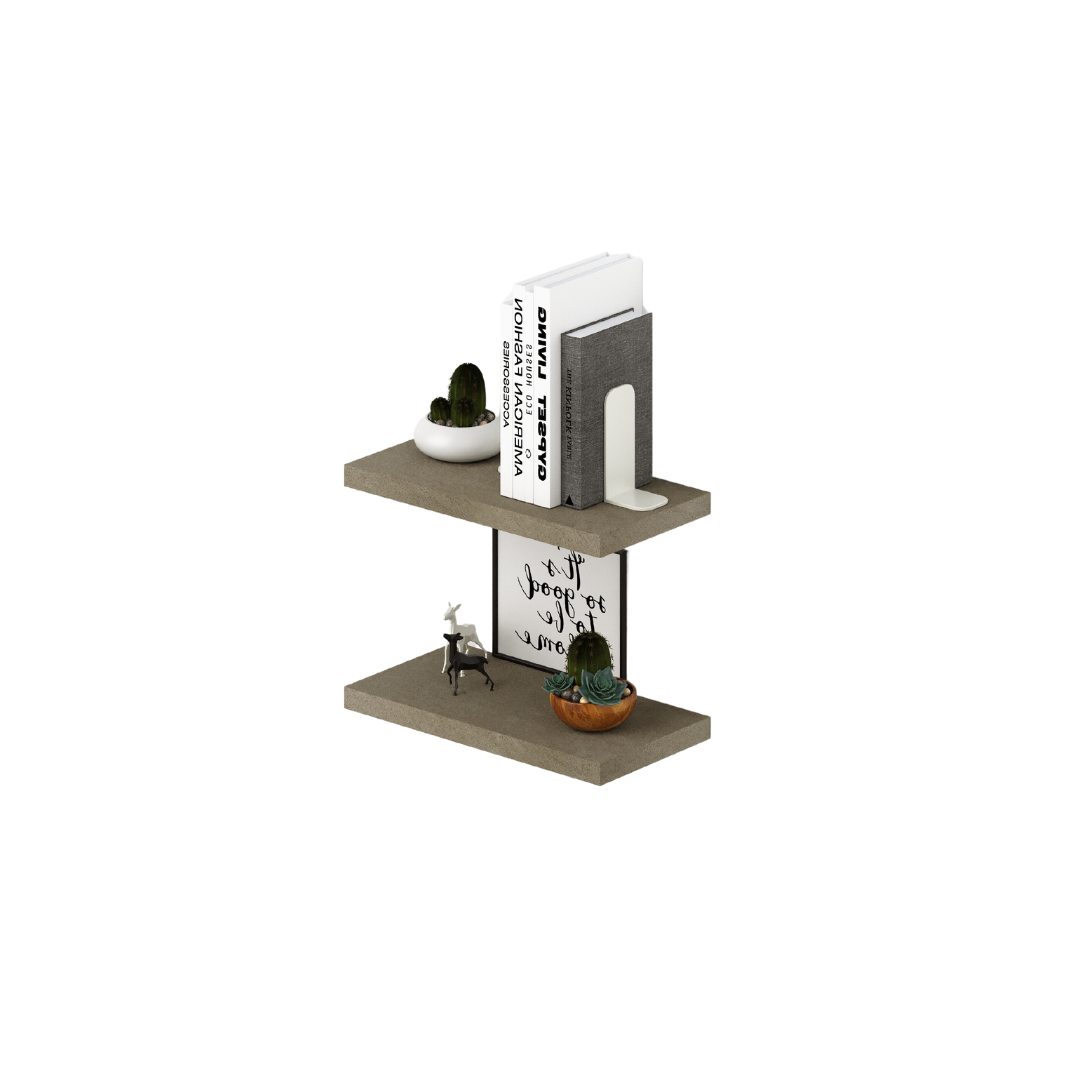 Paar Wandregale Tonfarbe H2,2x45x23 cm