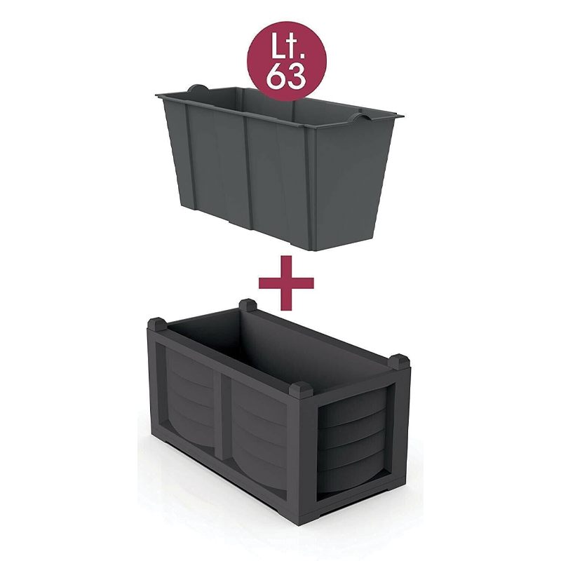 Pflanzgefäß-Set aus Schmiedeeisen für Möbel