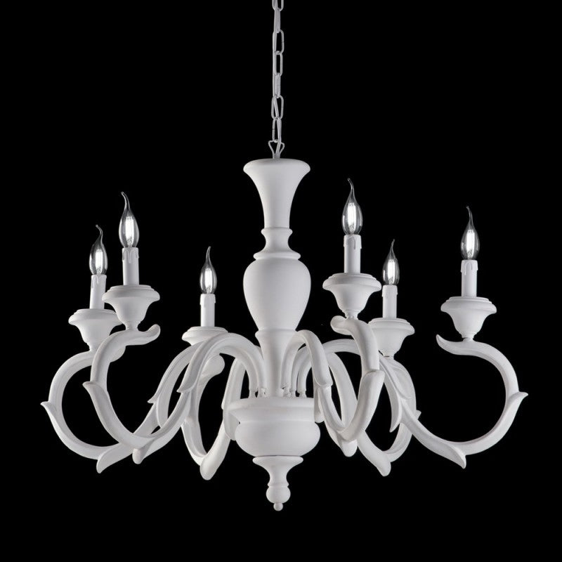 Bianco Shabby-Lampenlampe sechs Leuchten 91x h65 cm