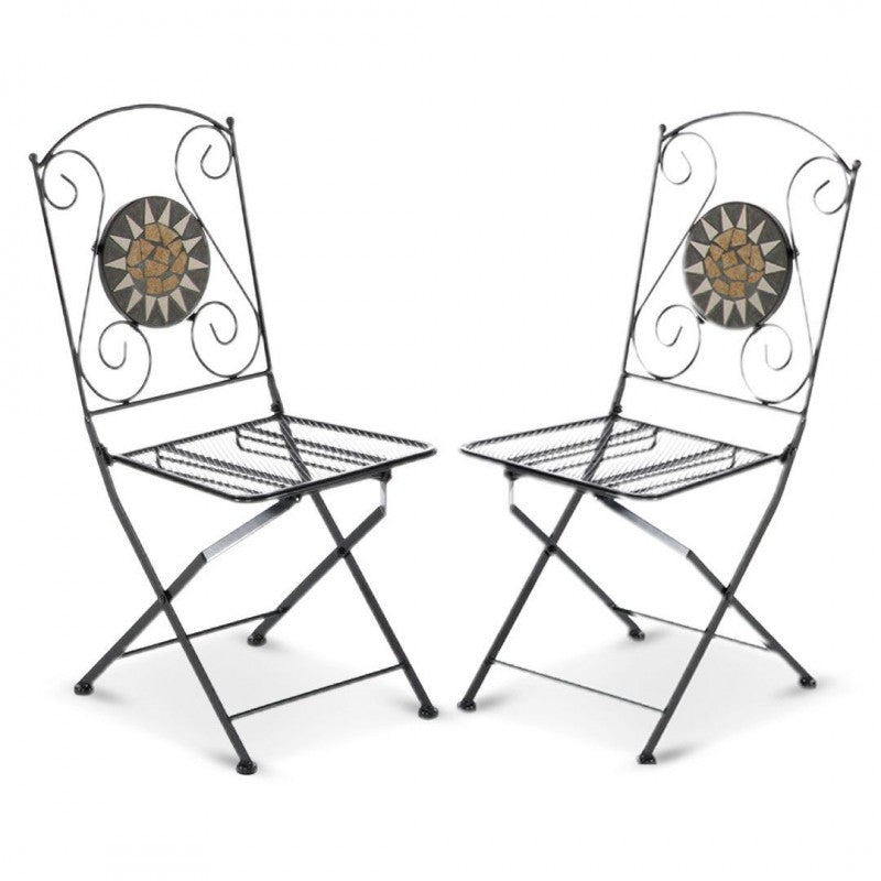 Faltes Faltschuhen aus Eisen und Mosaik nach außen MUSA pz 2