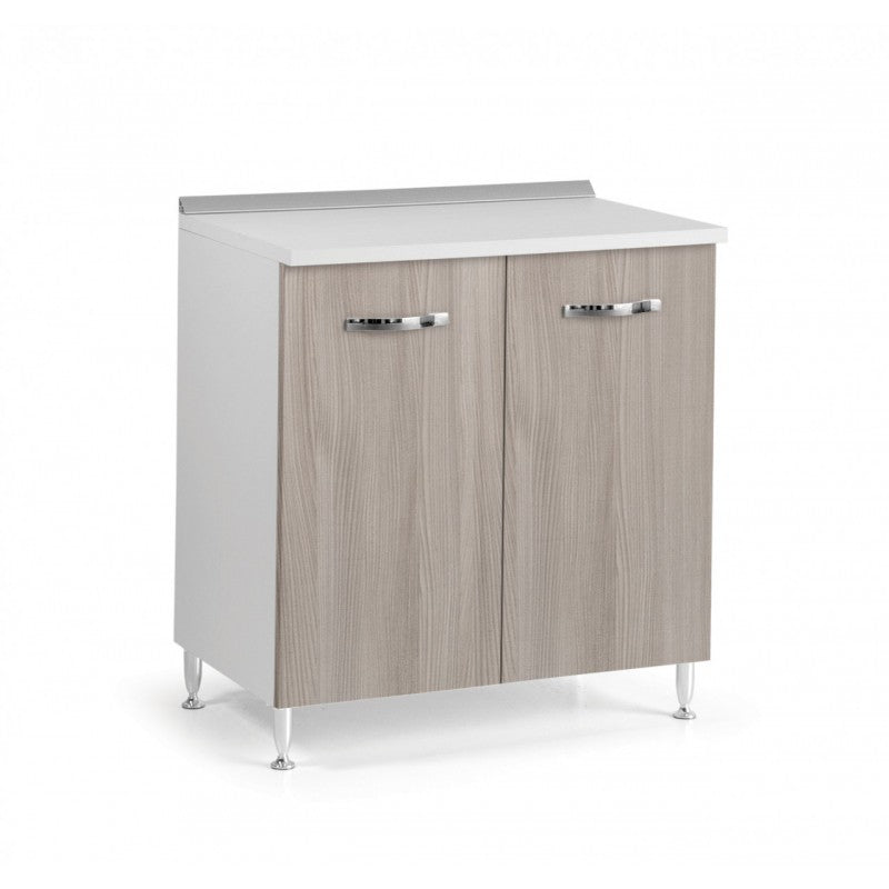 Sockel für Küche mit 2 Ulmenholztüren 80x50xH 85 cm