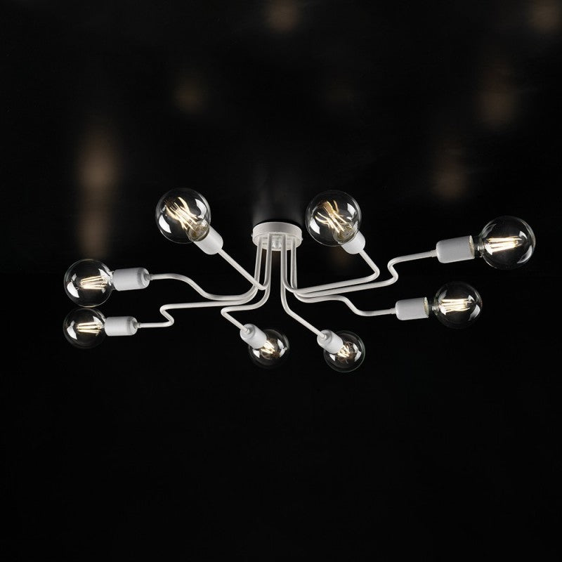 Plastische Design-Bauart Weiße Bianco-Silber acht, 83x h17 cm