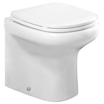 Kompakte Wandtoilette mit Universalablauf