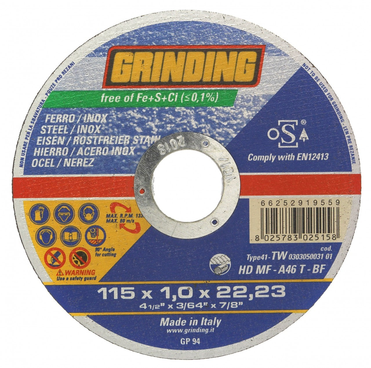 Minischeiben für Schleifeisen 120 115 x 1,0