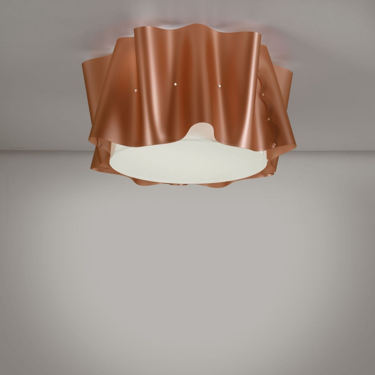 Kupfer 5 Licht Deckenleuchte Cm. 60 x 32h