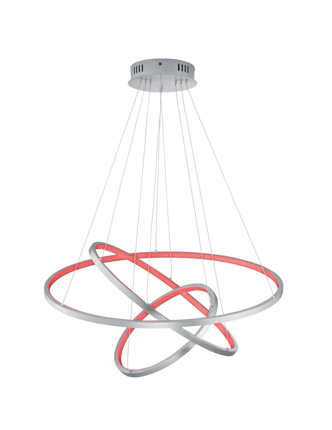 Aufhängung LED-Ringe 80 W RGB dimmbar Aaron Nichel Trio Lighting