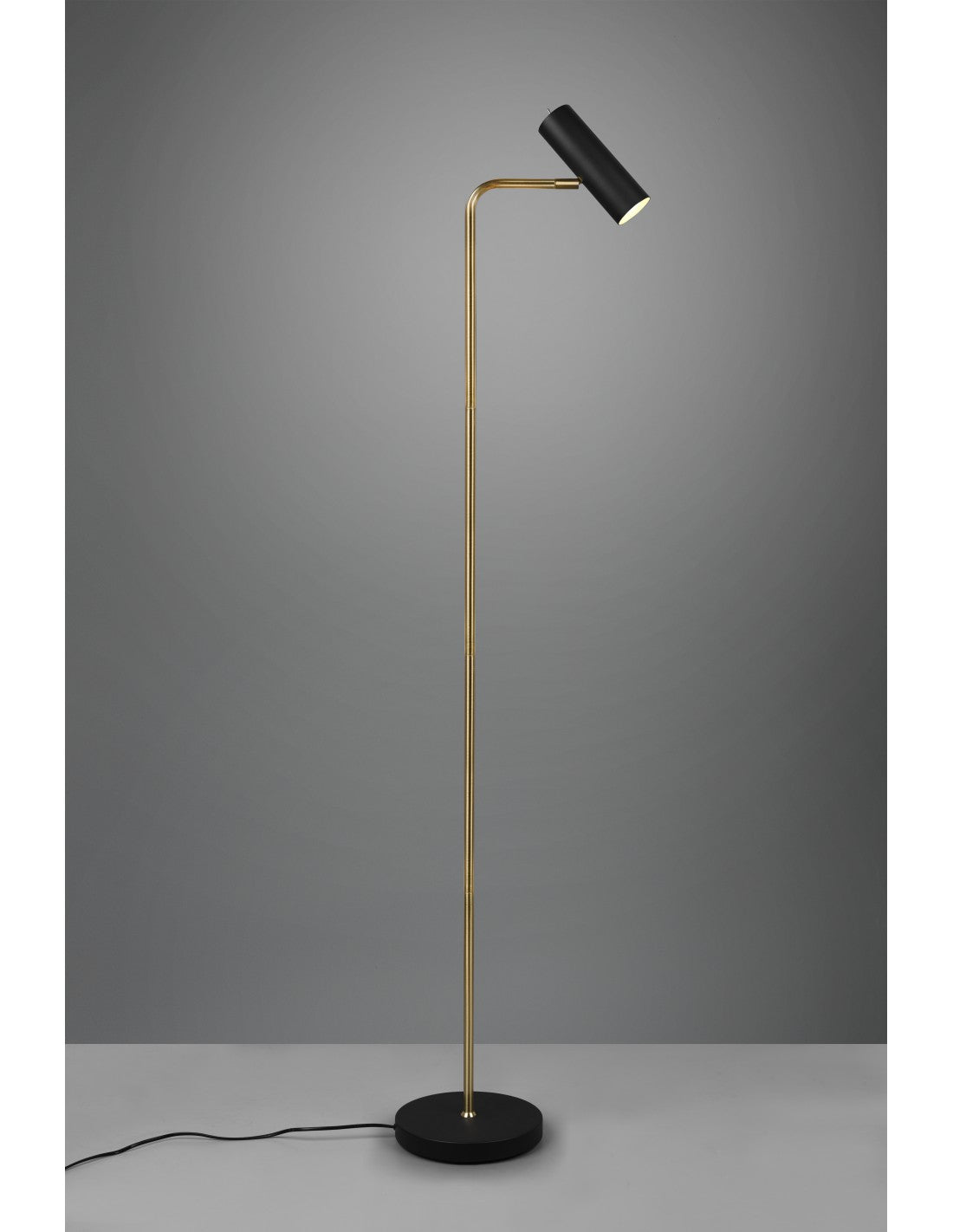 Marley Stehlampe Messing und schwarzer Spot H151 Trio Lighting