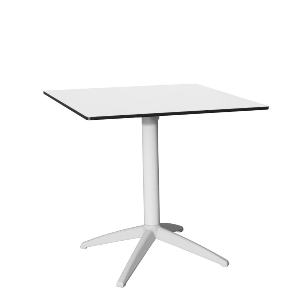 Kompakter Cafè Klapptisch weiß 80x80