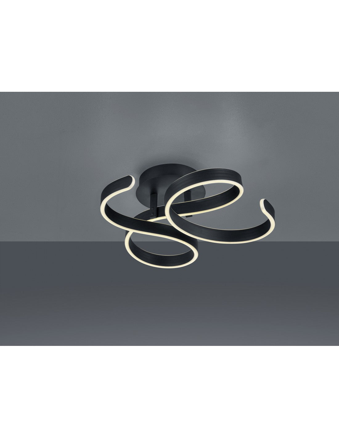 Francis Vortici Anthrazit LED Deckenleuchte 40w Dimmbar Trio Lighting