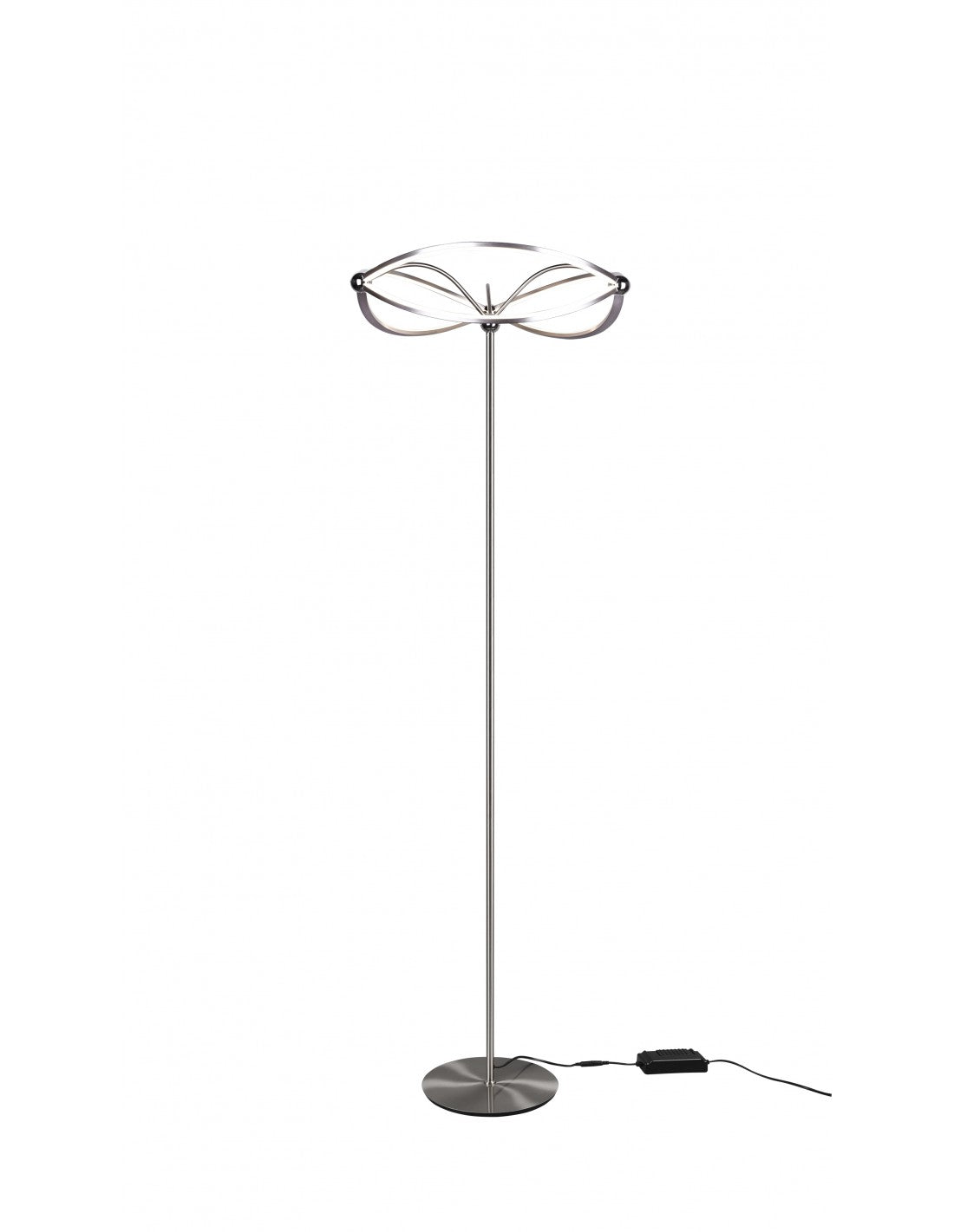 Piantana Moderna Charivari Fiocco Led Nickel Trio Beleuchtung