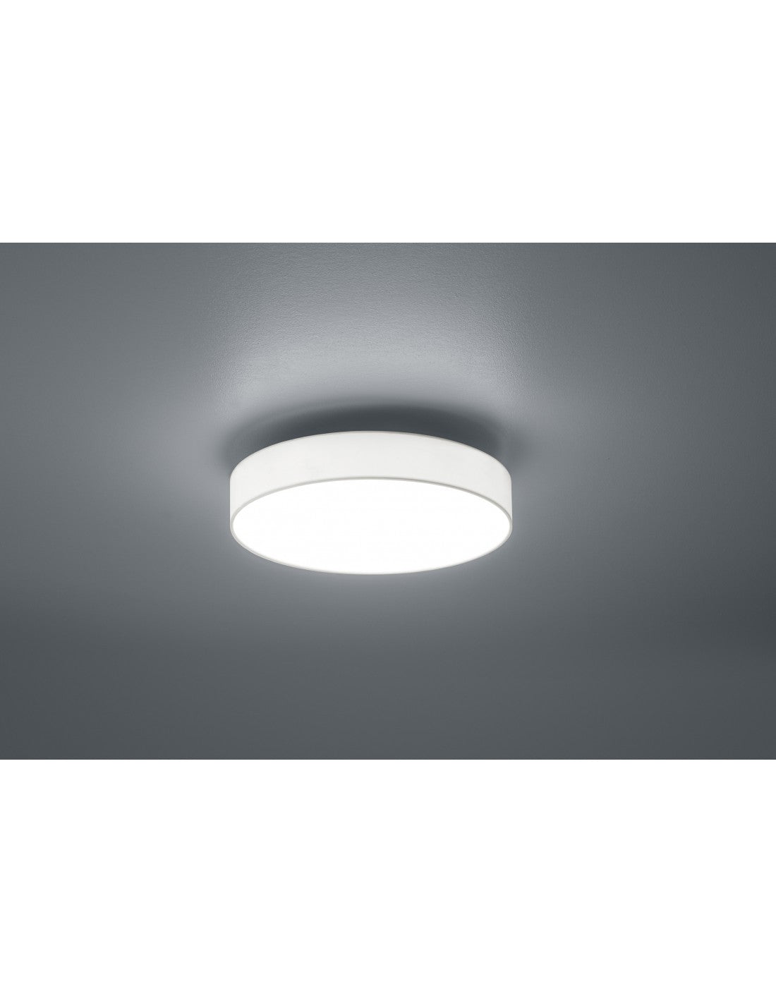 Plafoniera Led DimmerCausch Farbe Paralume Tessuto Bianco Lugano Ø40 cm Trio Lighting