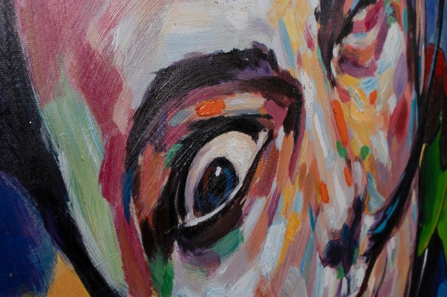 Village 100x100 cm-Öl-Dung