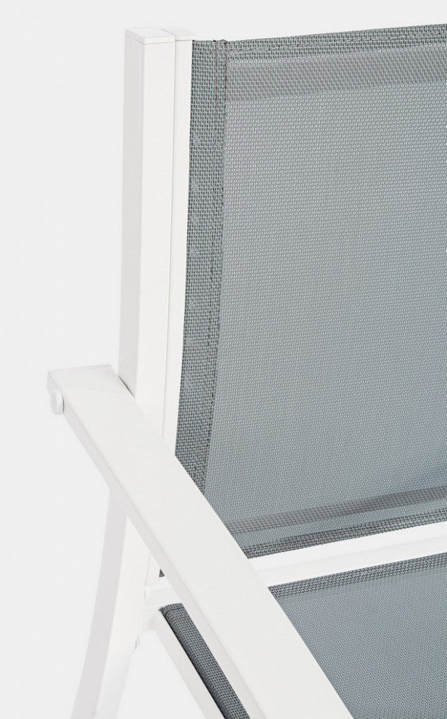 Set 3-teilige Garten Wohnzimmer Metall Auri weiß