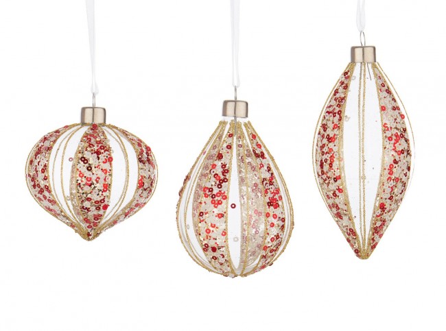 12x VT Spangly Red Anhänger